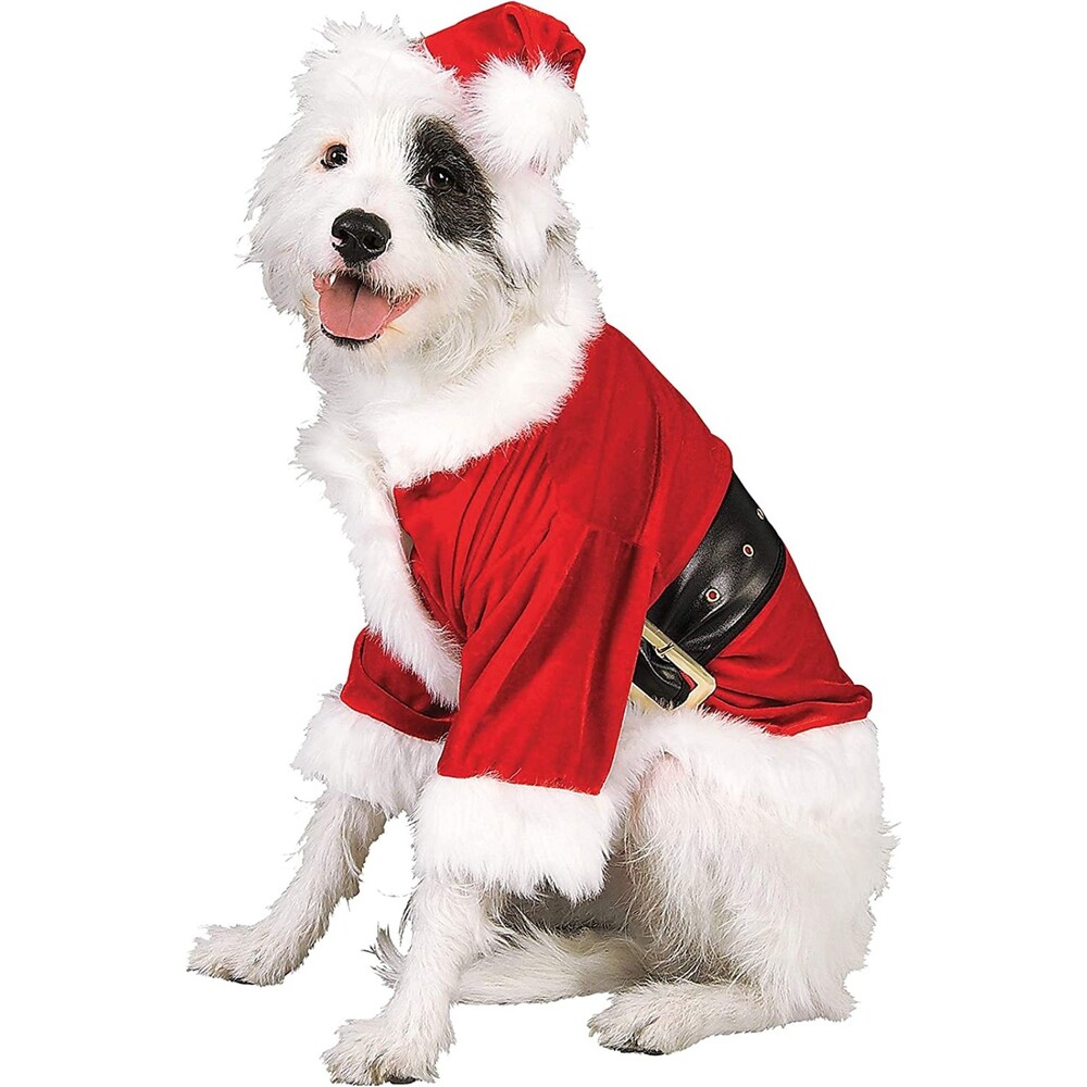 Rubie's Pet Shop Dog Santa Costume Medium NWT Holiday Outfit Xmas Pet Clothes